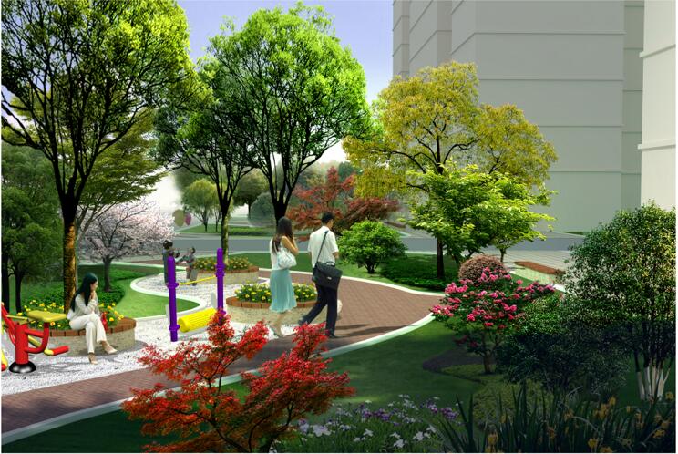 彬州市时尚未来街区绿化