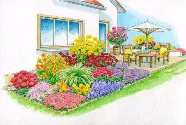 别墅庭院花境设计-成都一方园林设计